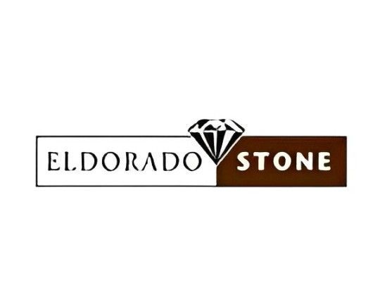 A logo for eldorado stone with a diamond in the middle.