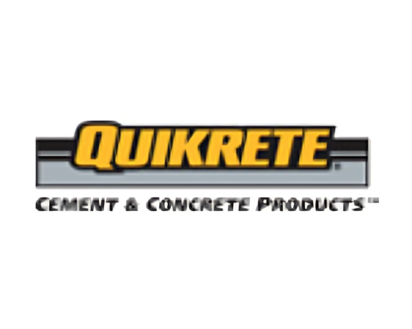 A logo for quikrete cement and concrete products