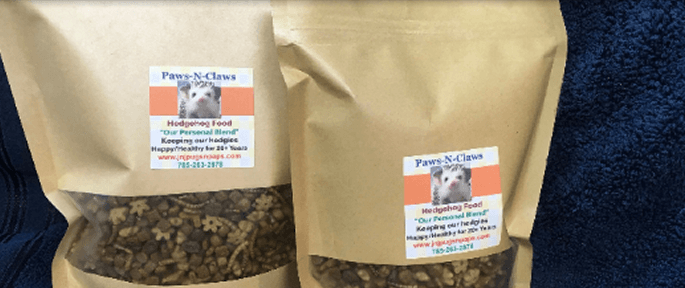 Hedgehog our blend food from Paws-N-Claws 