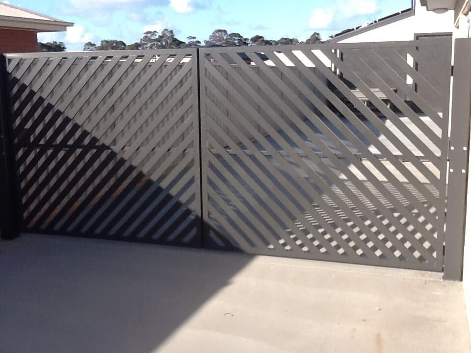 A Gate With A Diagonal Pattern On It – East Gippsland, VIC - East Gippsland Garage Doors & Maintenance