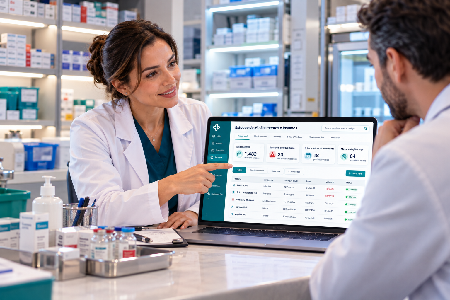 Controle de estoque e farmácia clínica para Day Hospital com baixa automática