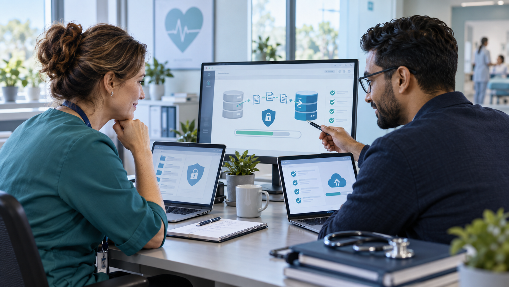 Processo de migração assistida de software médico com sigilo de dados - App Health