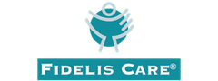 Fidelis Care logo: a teal circle with a stylized figure and the words