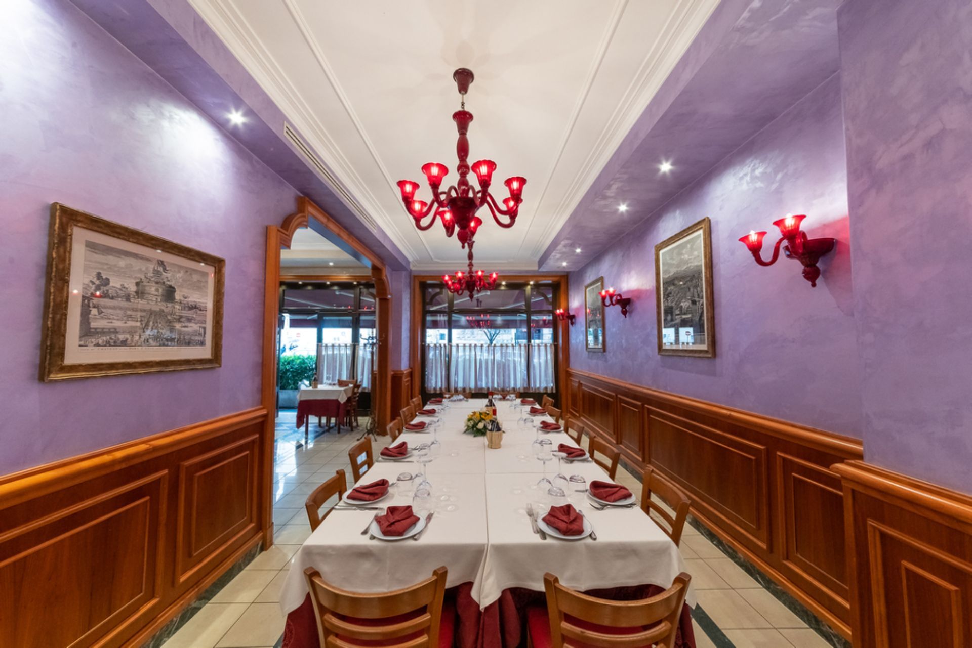 sala di ristorante per eventi