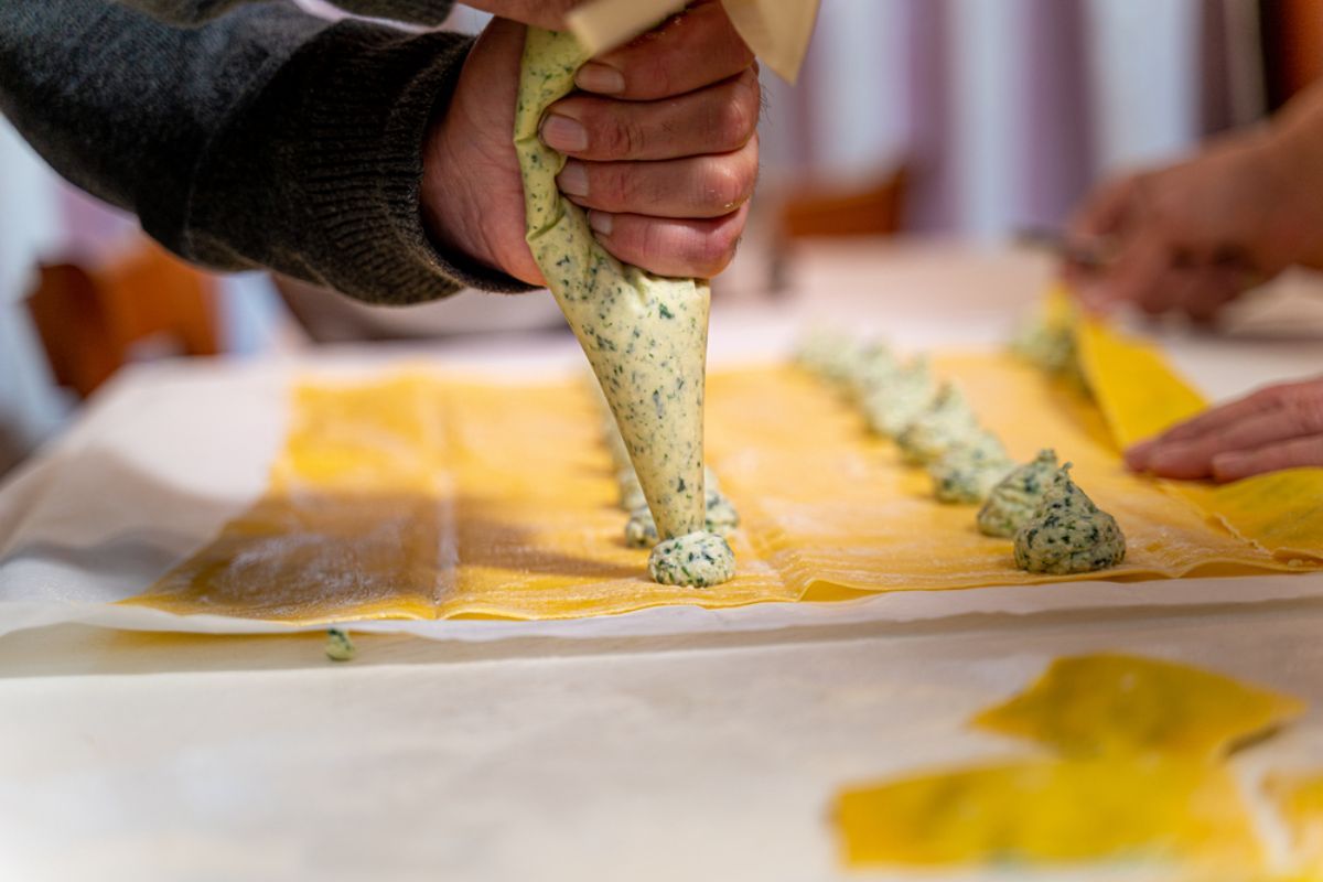 preparing homemade ravioli