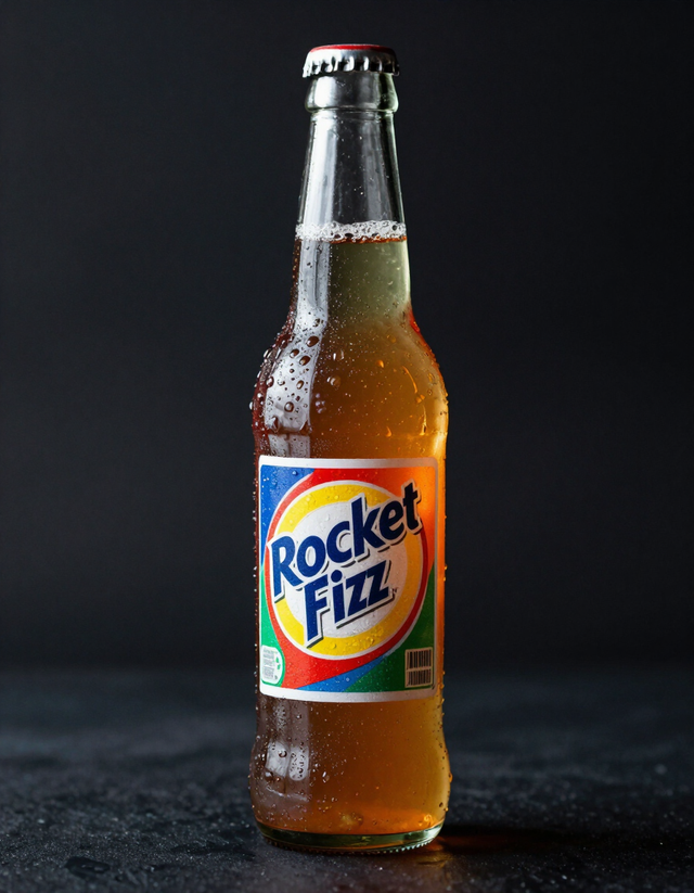 Rocket Fizz craft soda bottle