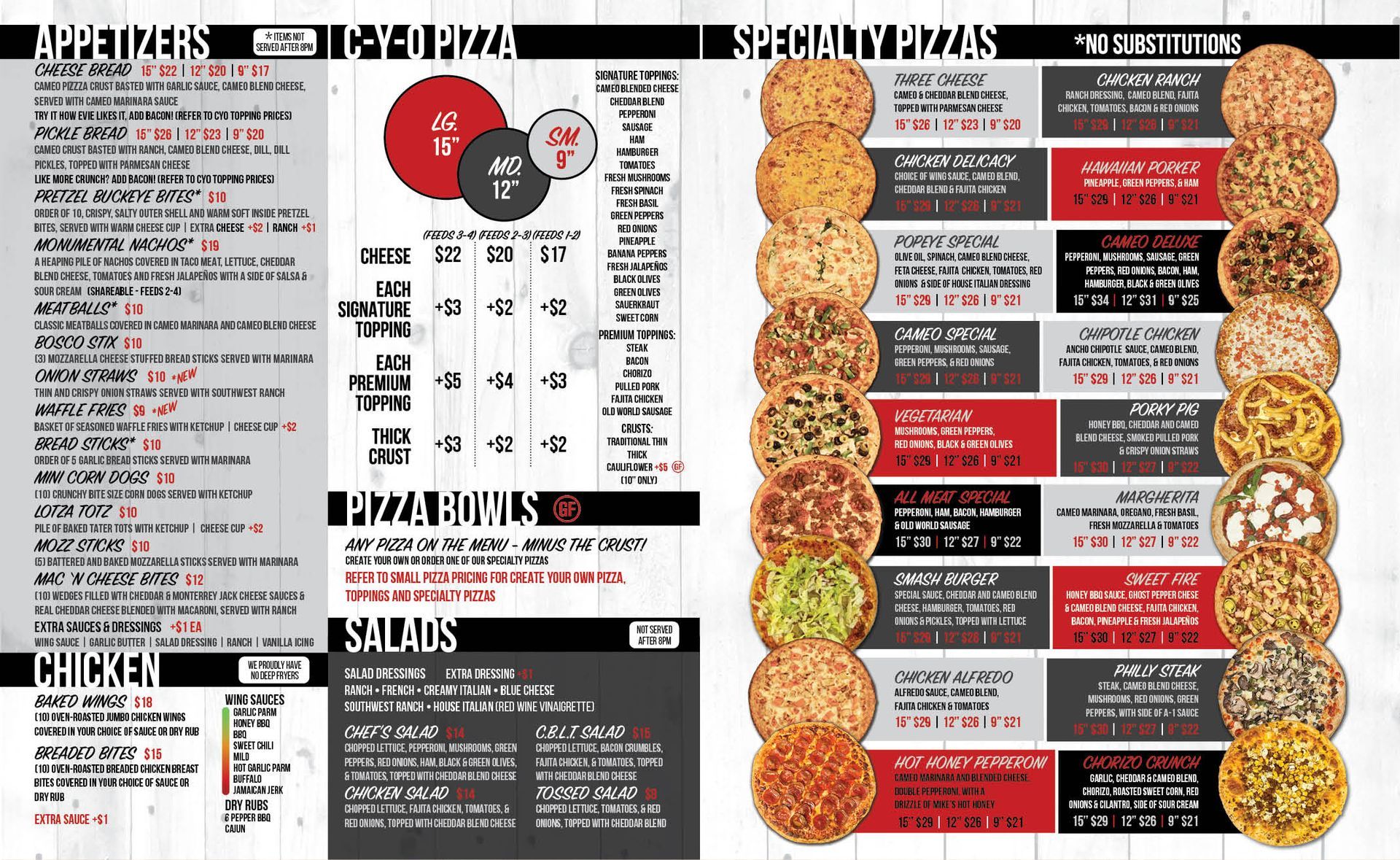 Mr Ed's Cameo Pizza Menu - Page 2