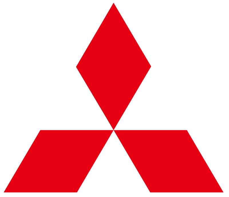 Red Mitsubishi logo: three red diamonds arranged in a triangular shape.