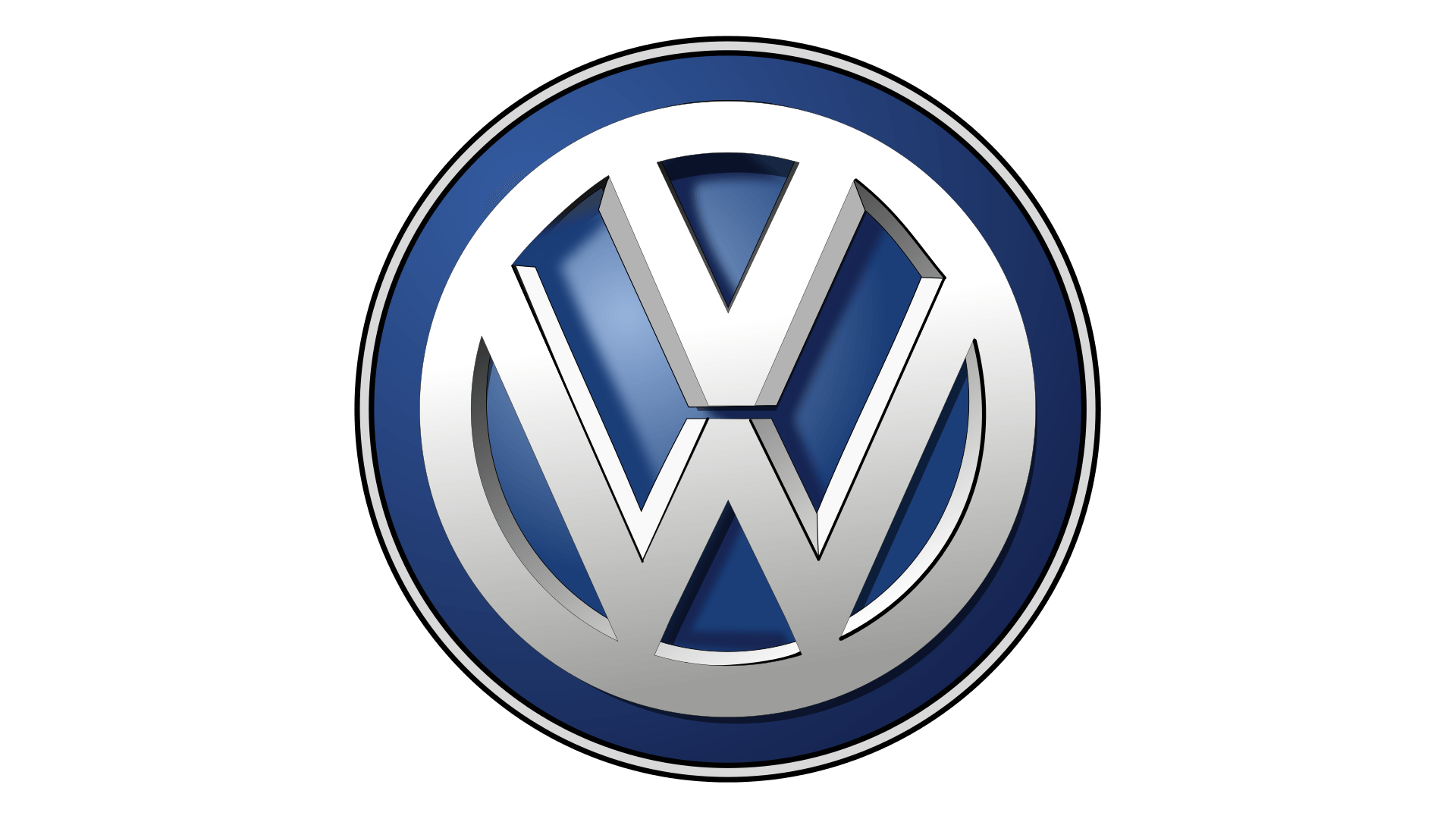 Volkswagen logo: blue circle with silver