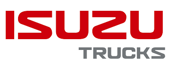 Isuzu Trucks logo in red, with