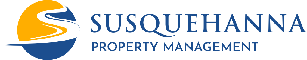 Susquehanna Property Management logo with blue and gold stylized S icon and wordmark
