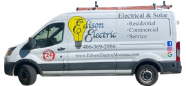 Edison Electric van - Missoula Electrician responding to emergency call