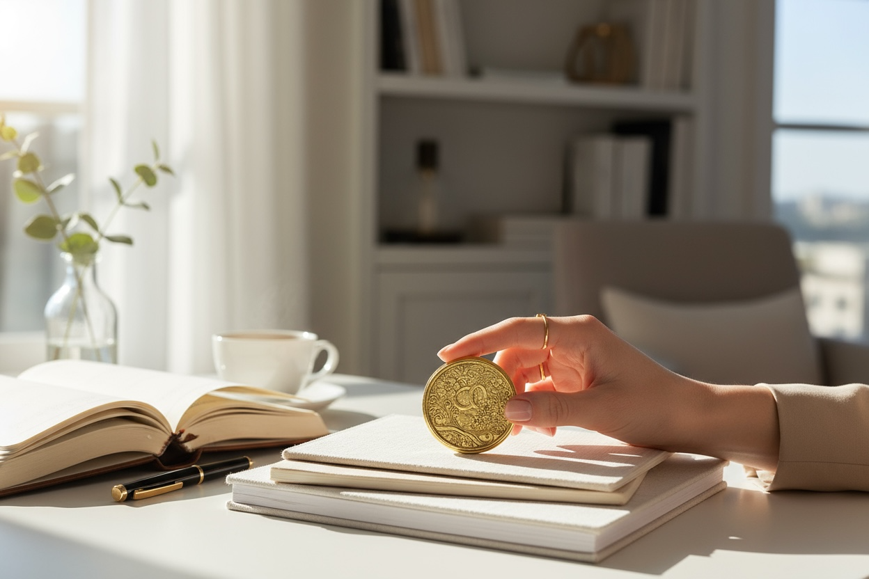 Embossed Brass Coin