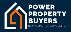Logo: White and orange house icons,