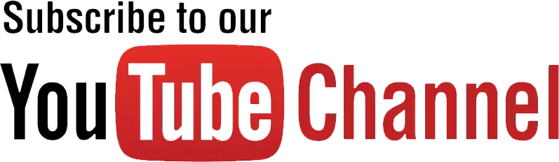 A logo for a youtube channel that says subscribe to our youtube channel.