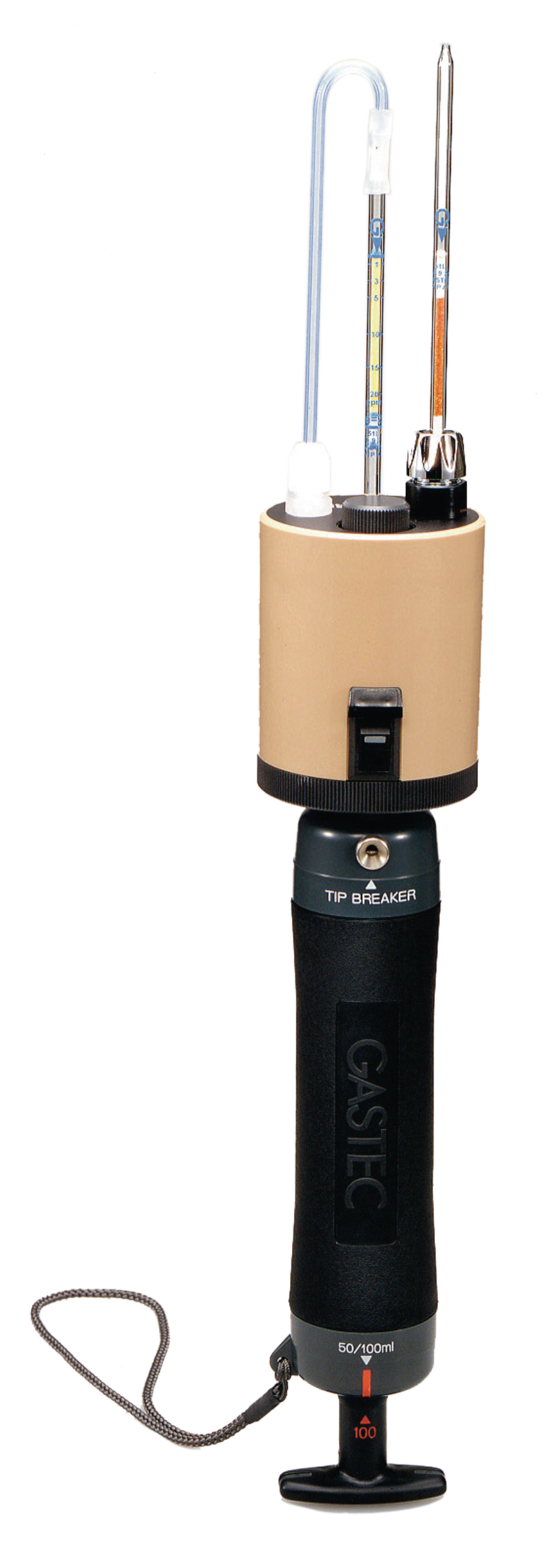 A portable Gastec pyrolyzer.