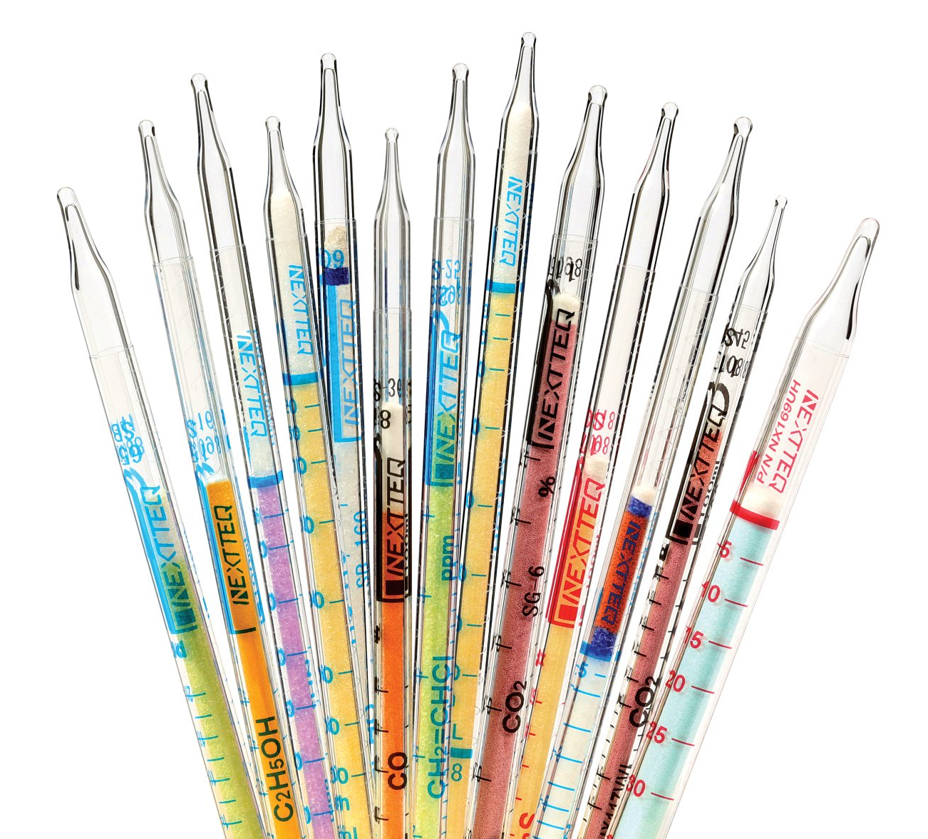 A cluster of Nextteq® Detector Tubes.