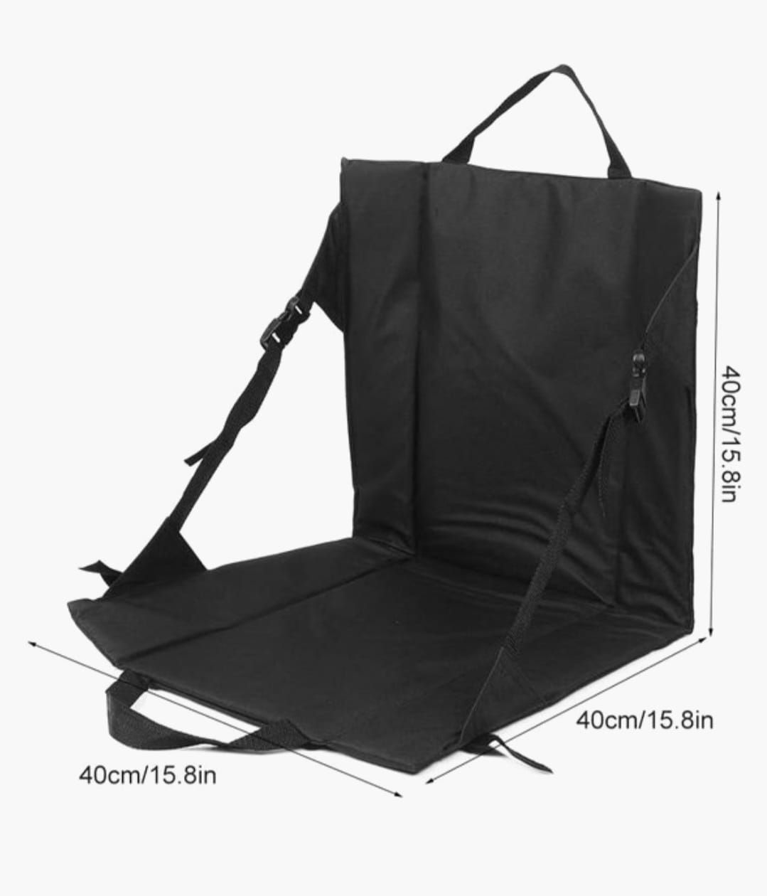 Opvouwbare Strandstoel met Rugleuning – Zwart