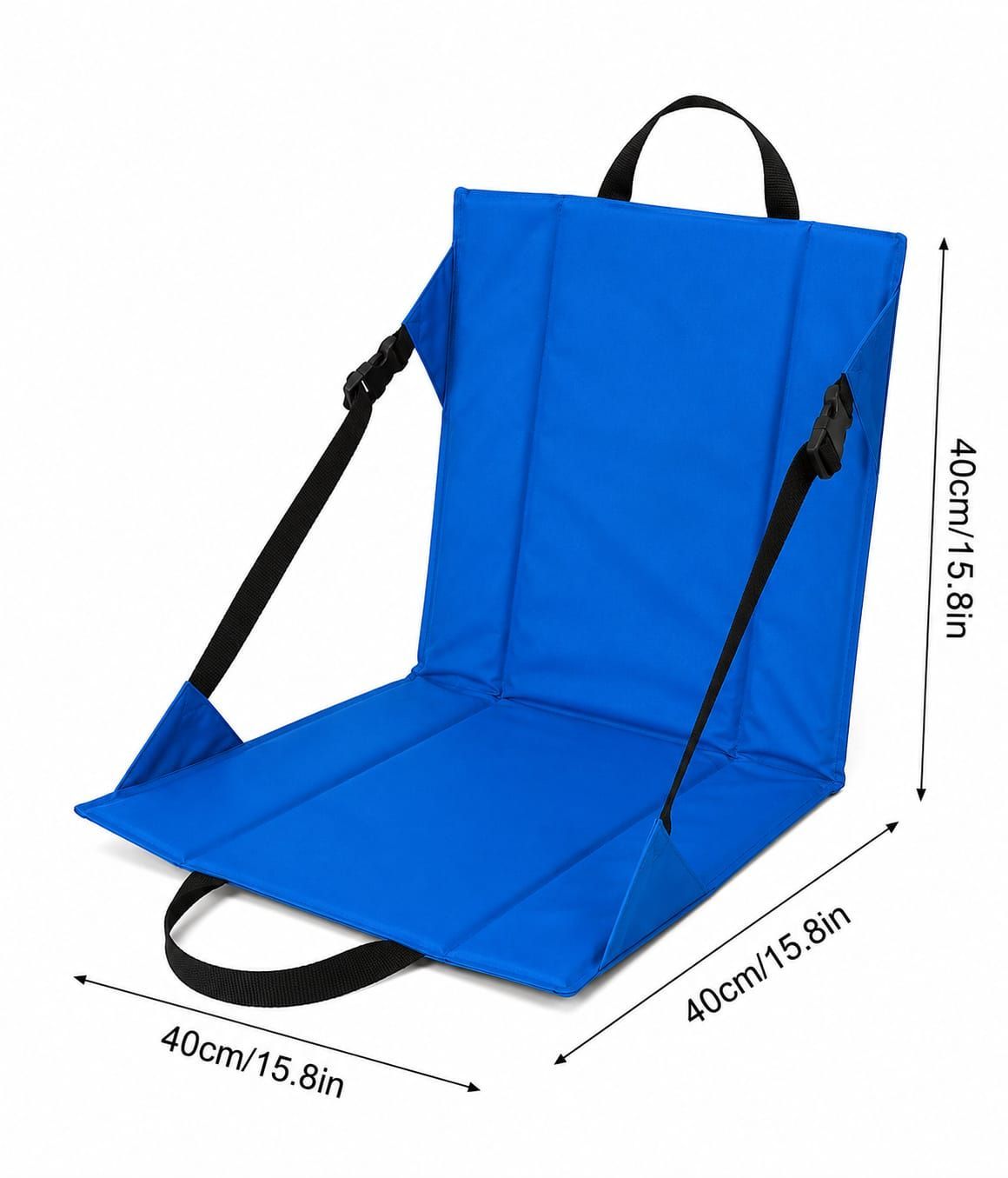 Opvouwbare Strandstoel met Rugleuning – Blauw