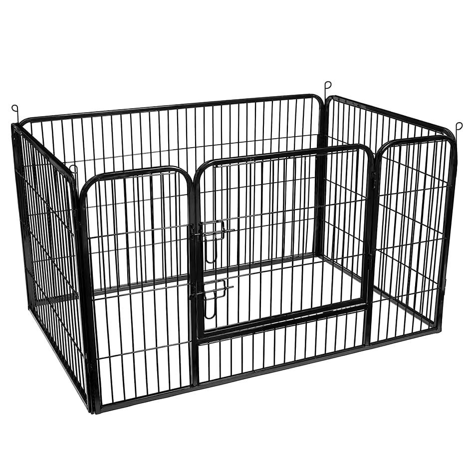SONGMICS Metalen Puppyren / Hondenren – Zwart