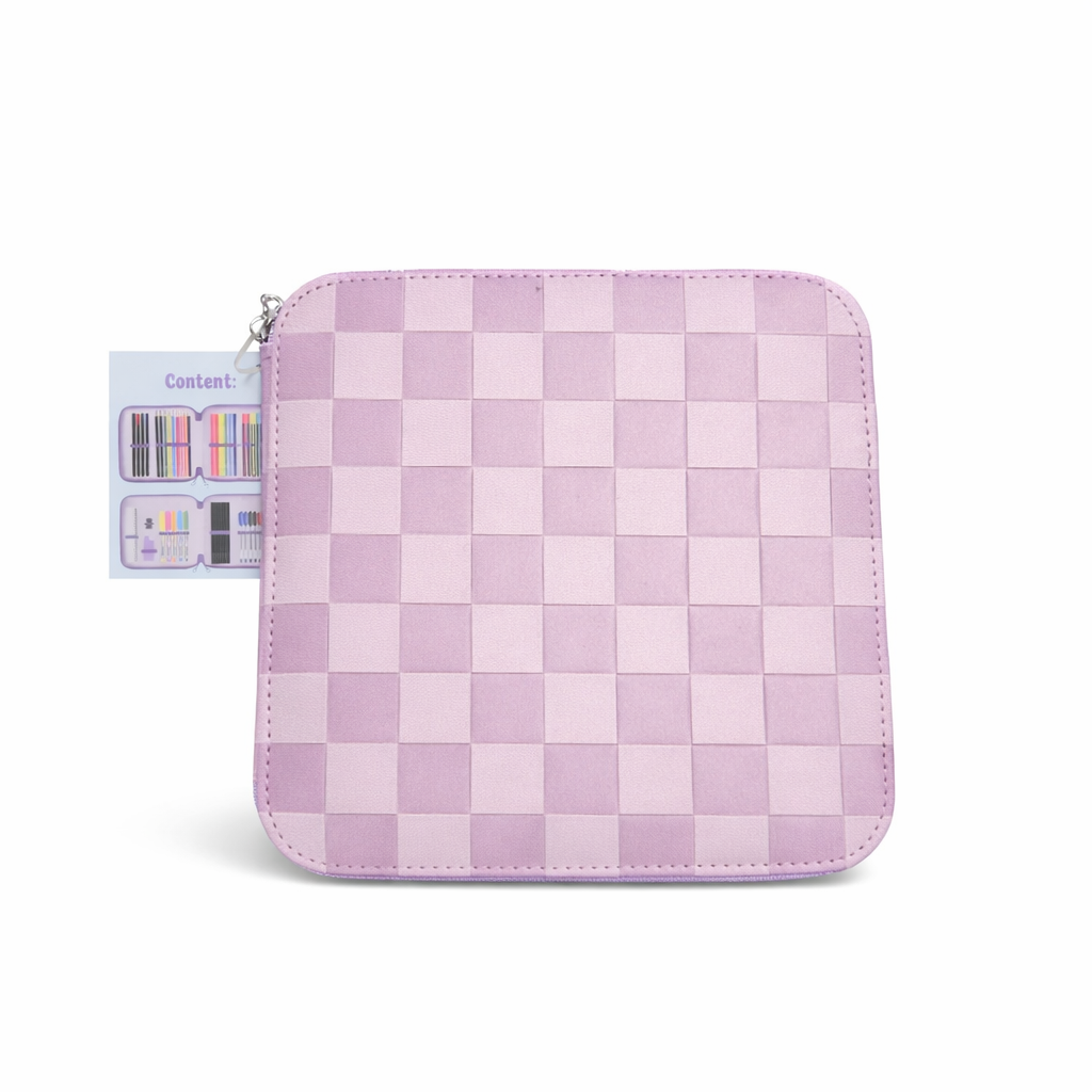 Gevulde etui pink.