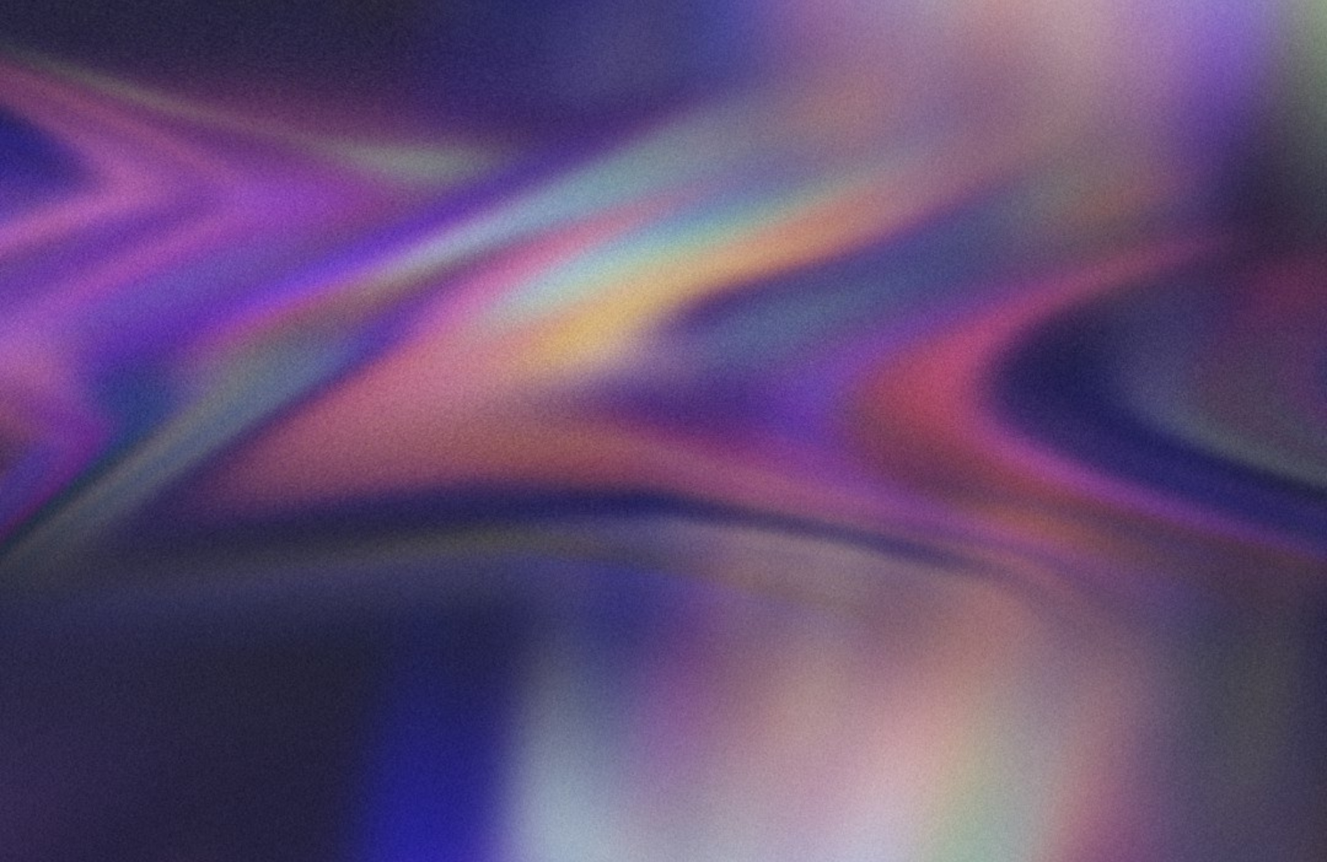 Abstract iridescent purple, blue, and pink light streaks with a soft blurred glow