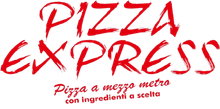 Red Pizza Express logo with tagline “Pizza a mezzo metro con ingredienti a scelta”