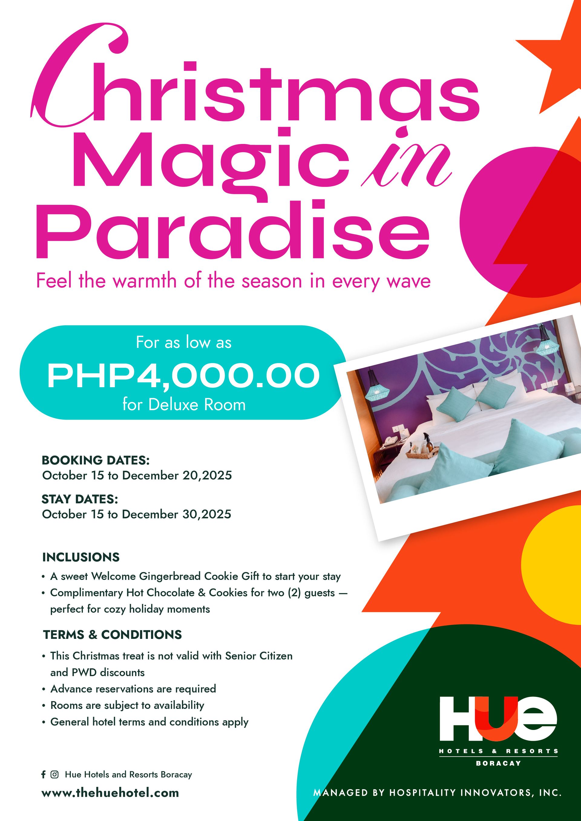 Holiday promo at Hue Hotel Boracay