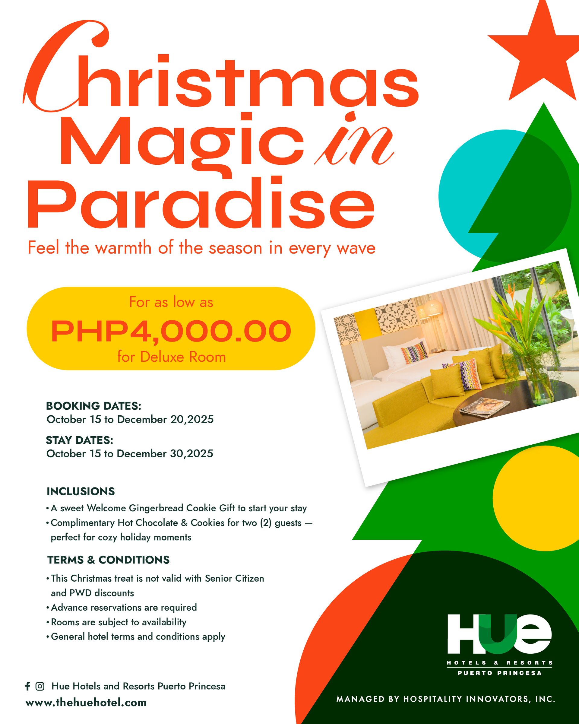 Holiday discount at Hue Puerto Princesa Palawan