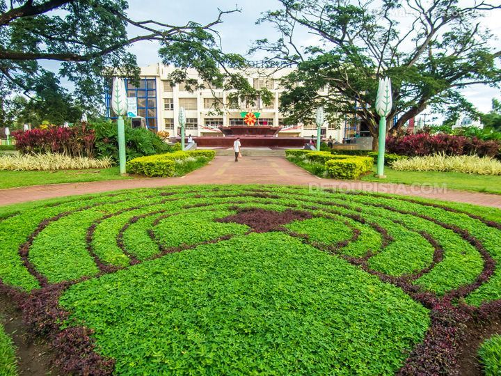 Lush garden maze at Hue Hotel Puerto Princesa Palawan Philippines