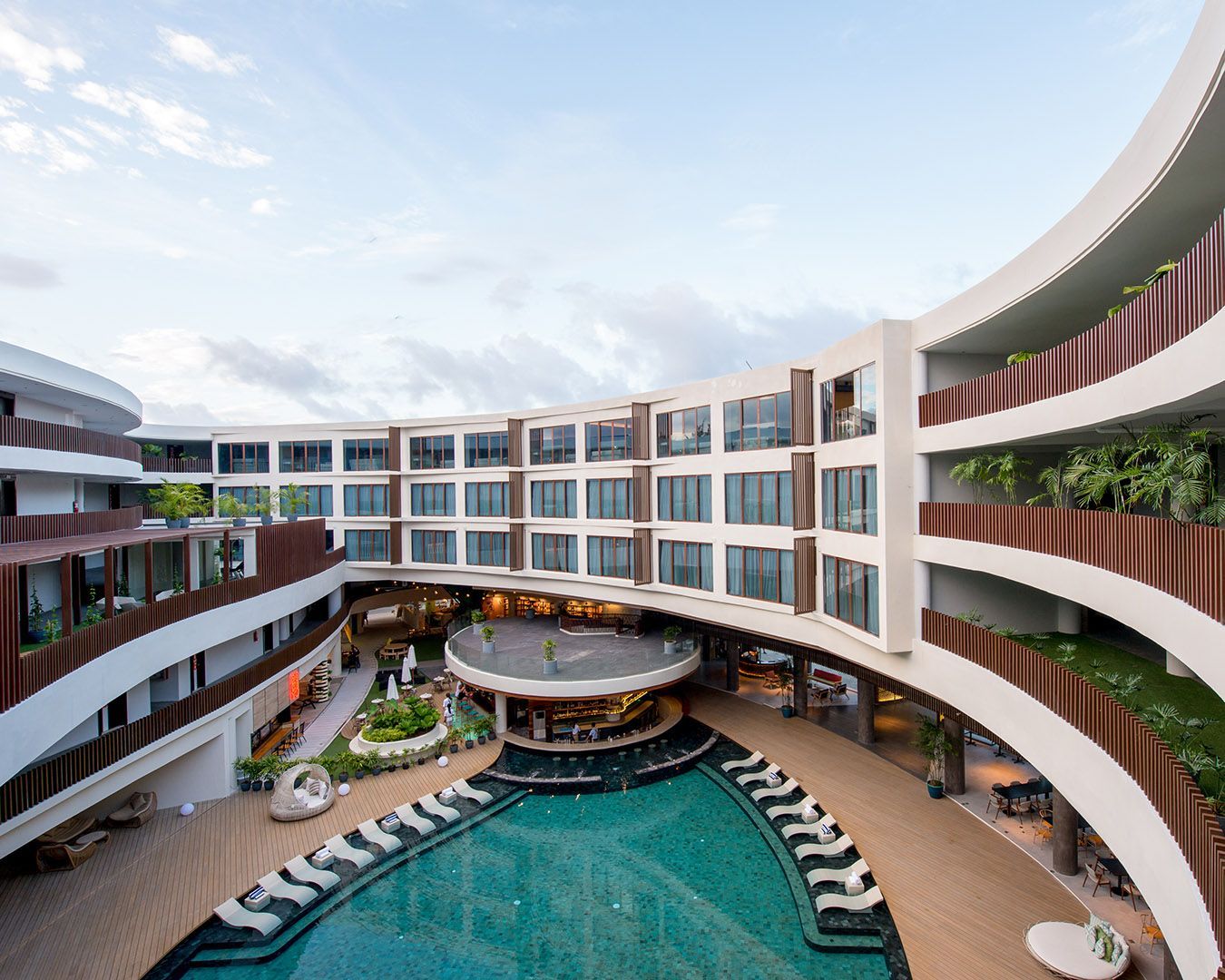 Hue Hotel Boracay Station 2 curved pool resort architecture