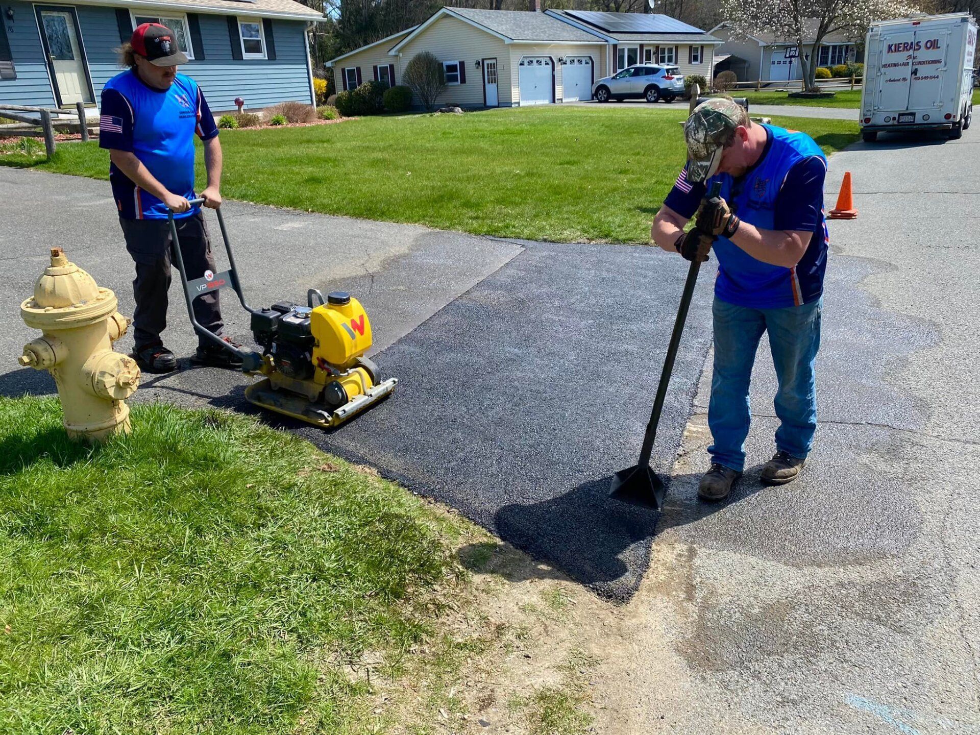asphalt patching, driveway repair, parking lot repair, west & central ma, ginger cat sealcoating