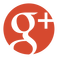 A google plus logo in a red circle on a white background.