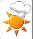 A cartoon illustration of a sun with a chef 's hat on it.