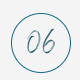 Thin blue circle with the number 06 inside.