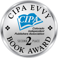 CIPA EVVY Book Award medallion, second place, with blue CIPA logo and Colorado Publishers Independent Association text