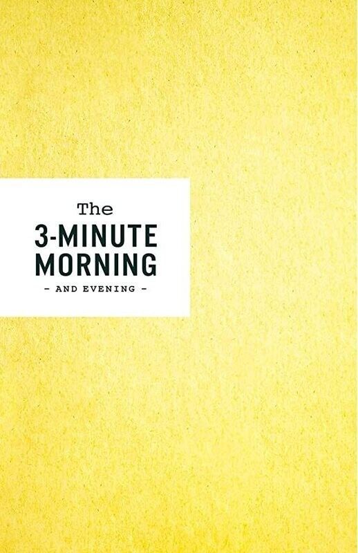 Yellow book cover with a white label reading “The 3-Minute Morning and Evening.”
