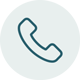 Teal phone handset icon inside a light gray circle
