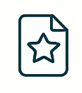 Document icon with a star symbol inside a dark teal outline