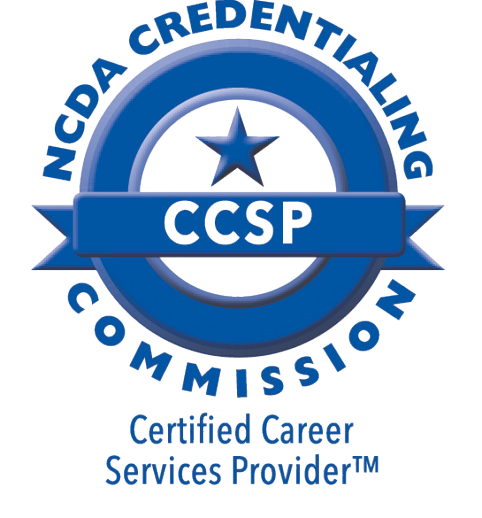 CCSP logo for Nevada Credentialing Commission, Certified Career Services Provider, blue and white