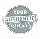 Logo reading “Your Authentic Personality” in teal, white, and gray circular design