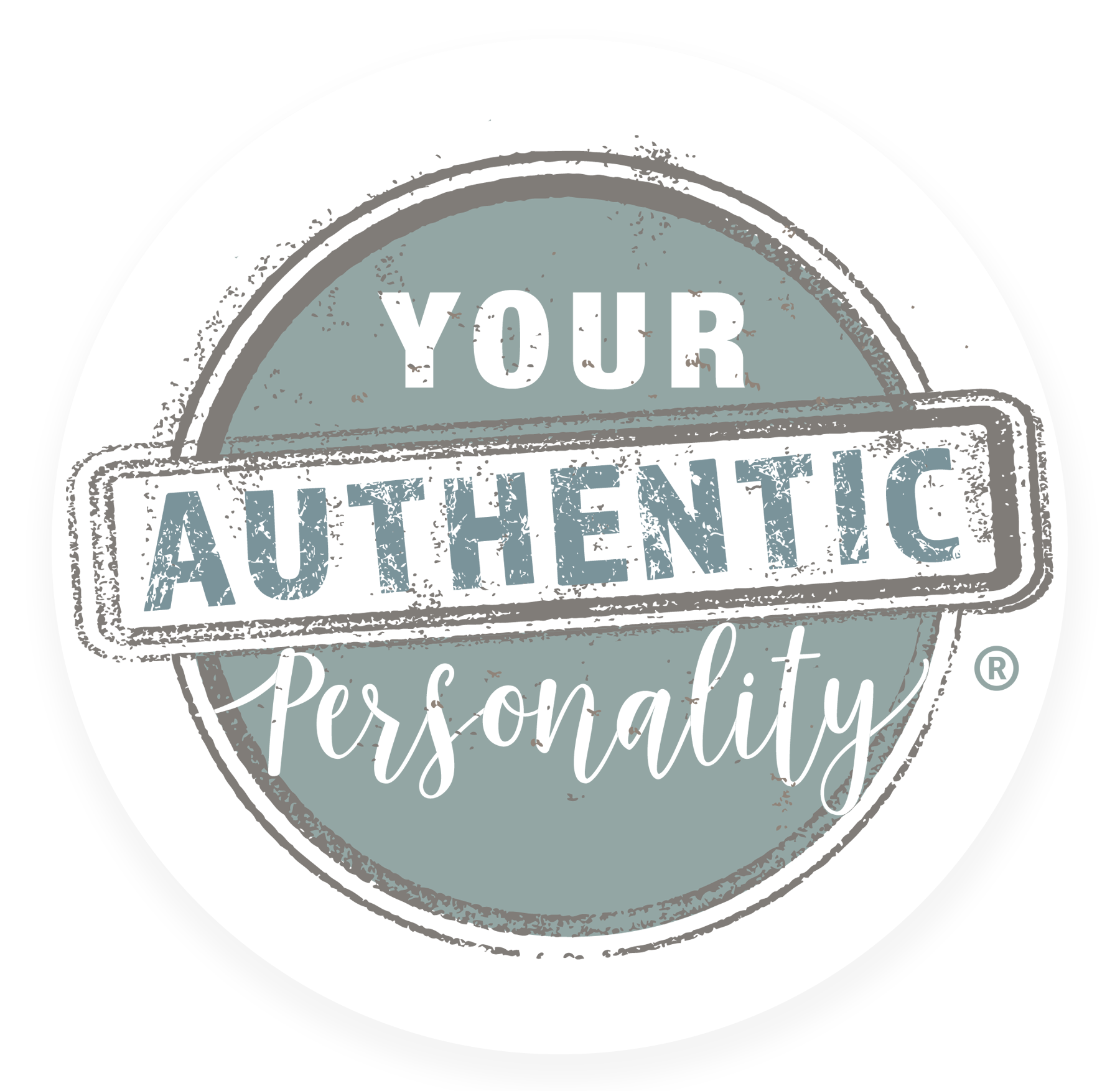 Logo reading “Your Authentic Personality” in teal, white, and gray circular design