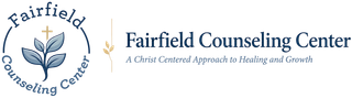 Fairfield Counseling Center Fairfield Counseling Center logo with leaf emblem and blue text on white background