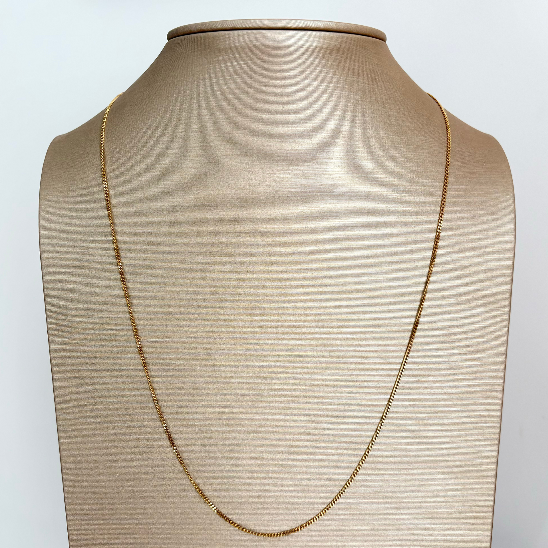 Gouden gourmet collier, maar liefst 60cm lang.