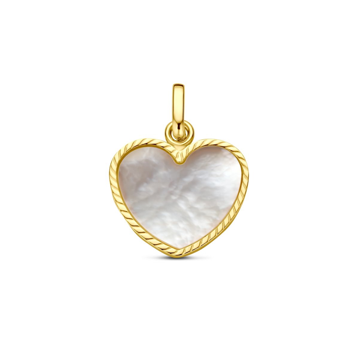 Hanger hartje goud parelmoer