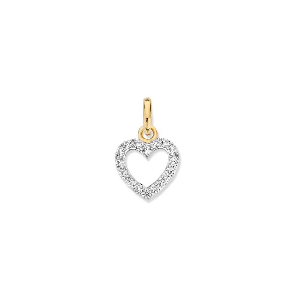 Excellent bicolor hart hanger zirkonia | HB127824