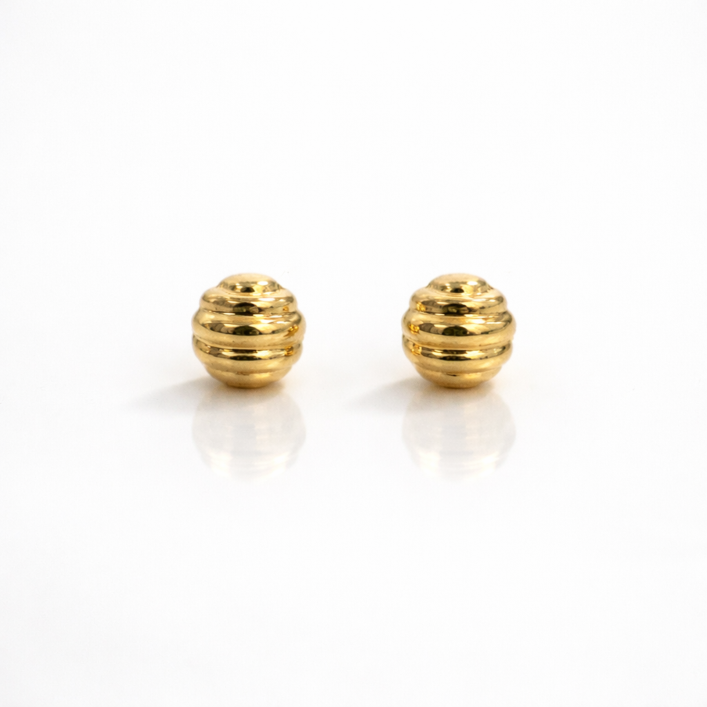 Fantasie 5mm 14k gouden oorsteker Juwelier schouten Middenwaard