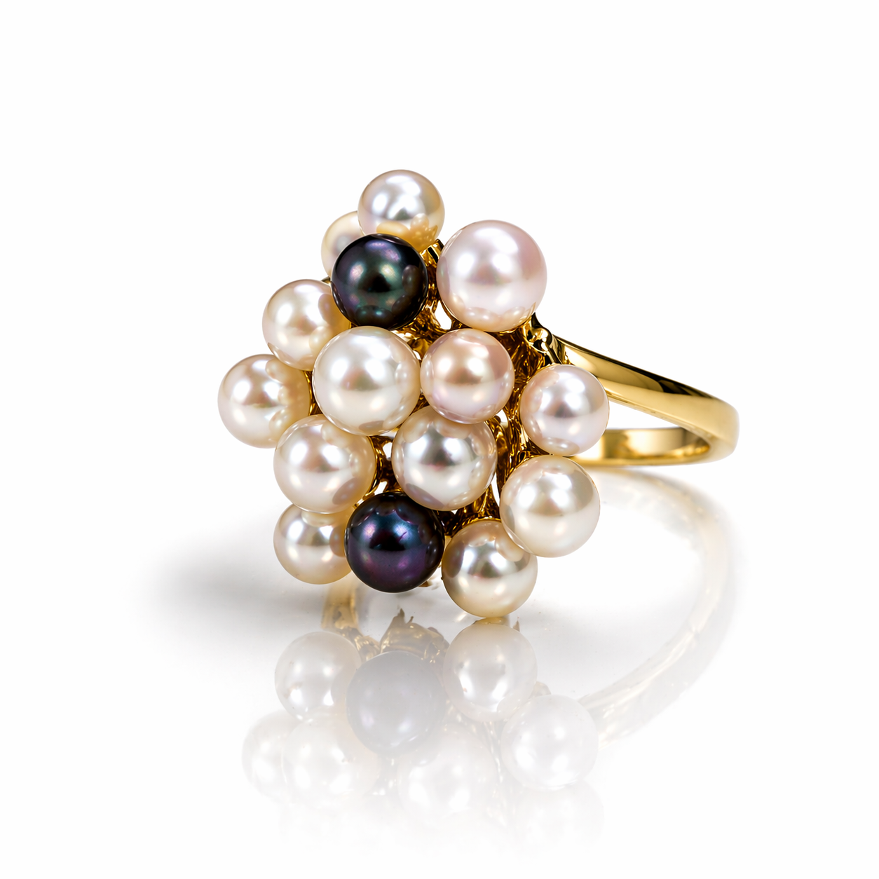 Gouden parelring, ring met parels, maat 17 Juwelier Schouten Middenwaard