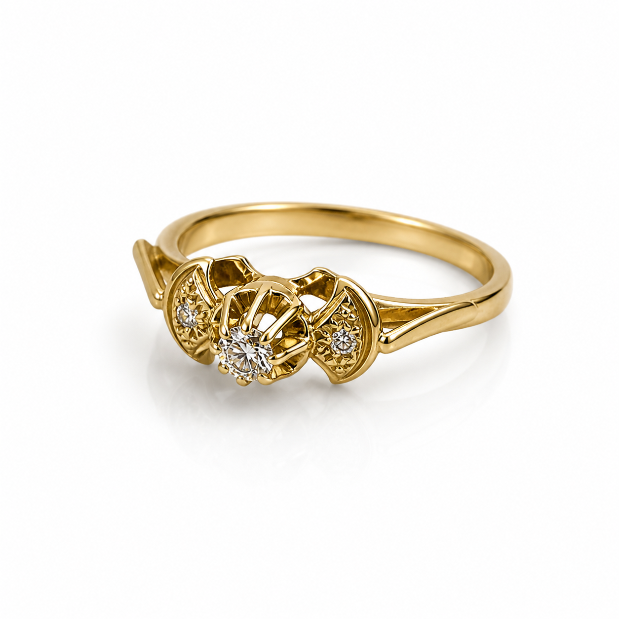 Gouden ring met diamant maat 17,5  Juwelier Schouten Middenwaard