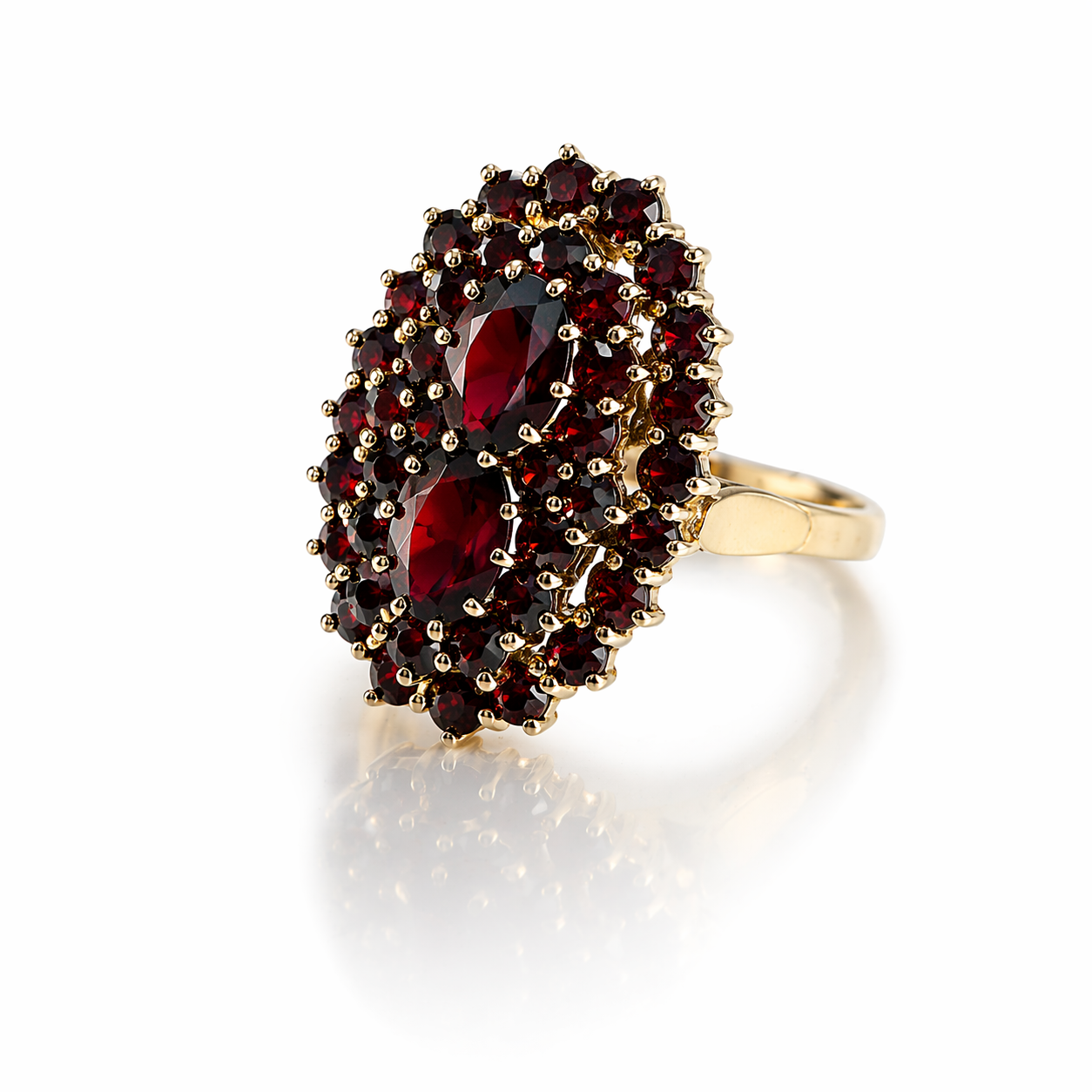 Granaat ring 14k goud maat 18 Juwelier Schouten Middenwaard